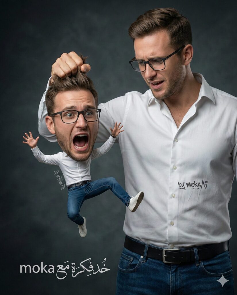 إنشاء صورة سينمائية واقعية بذكاء اصطناعي مع نسخة كاريكاتير مصغّرة من نفس الشخص 4 1000685268