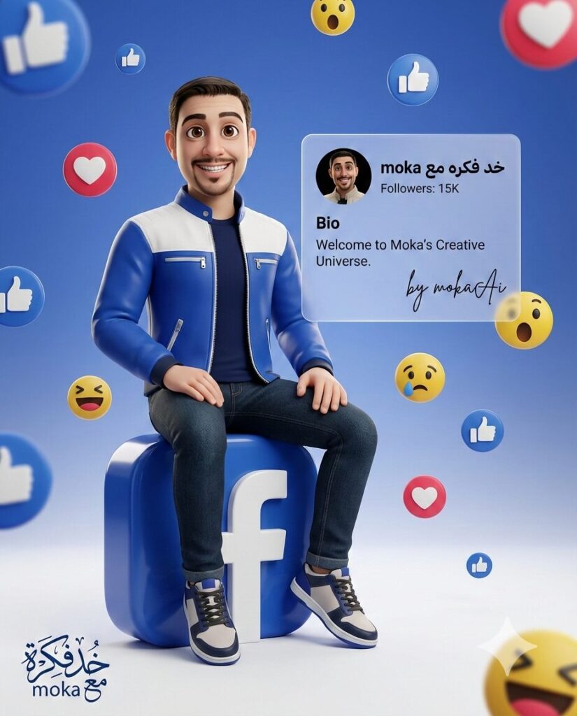 طريقة عمل تصميم فيسبوك 3D احترافي باستخدام صورة حقيقية (برومبت جاهز) 4 1000702440