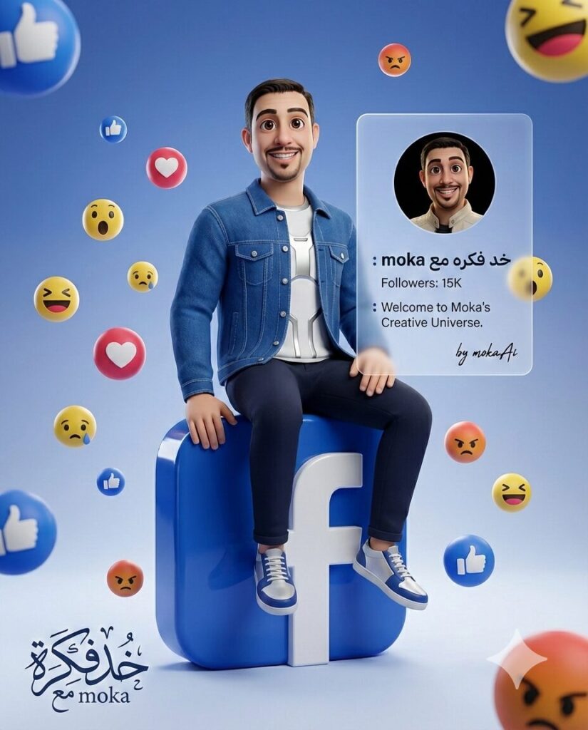 طريقة عمل تصميم فيسبوك 3D احترافي باستخدام صورة حقيقية (برومبت جاهز) 6 1000702442