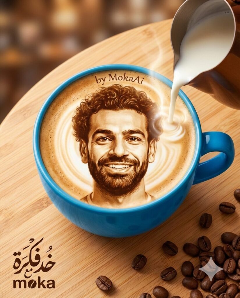 برومبت احترافي لتحويل بورتريه واقعي داخل فنجان قهوة – Latte Art Portrait Ultra Realistic 8K 6 1000702488