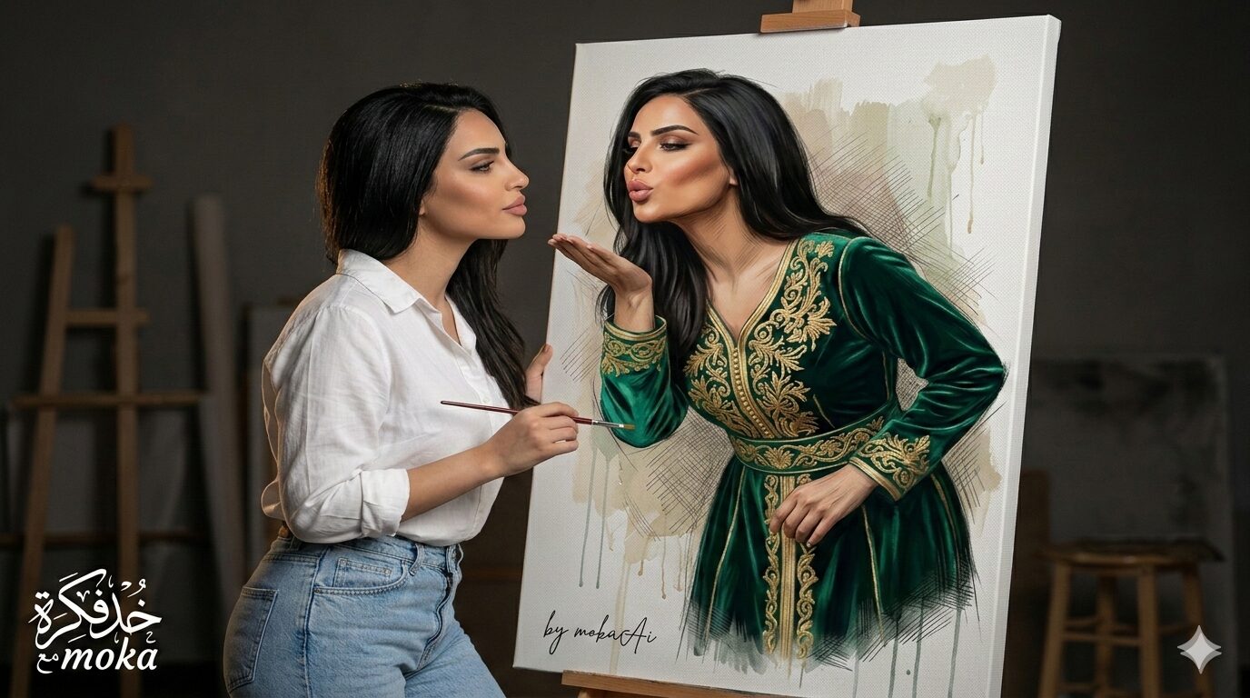 تعرف على طريقة إنشاء صورة احترافية يظهر فيها الشخص وكأنه يخرج من لوحة زيتية باستخدام برومبت احترافي للذكاء الاصطناعي. دليل كامل مع البرومبت وطريقة الاستخدام.