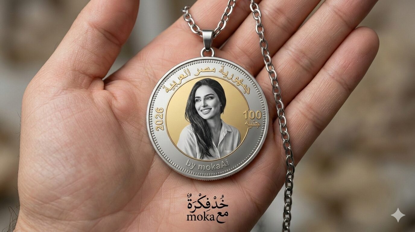 تصميم عملة معدنية احترافية ببورتريه أبيض وأسود – برومبت واقعي بجودة 8K 8 تصميم عملة معدنية واقعية ببورتريه أبيض وأسود داخل عملة رسمية ثلاثية الأبعاد.