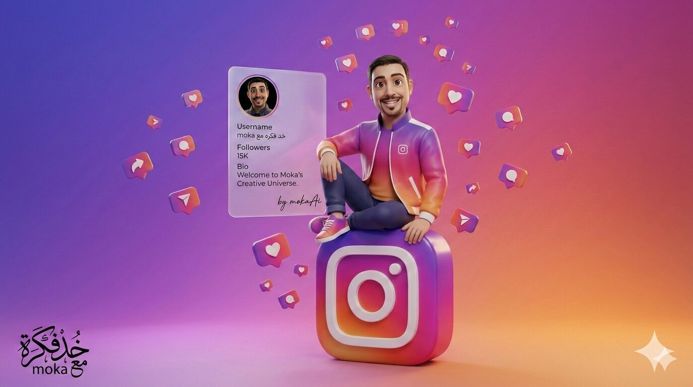 تصميم إنفلونسر إنستجرام 3D بالذكاء الاصطناعي | برومبت احترافي جاهز 2026 7 تصميم إنفلونسر إنستجرام 3D بالذكاء الاصطناعي | برومبت احترافي جاهز 2026