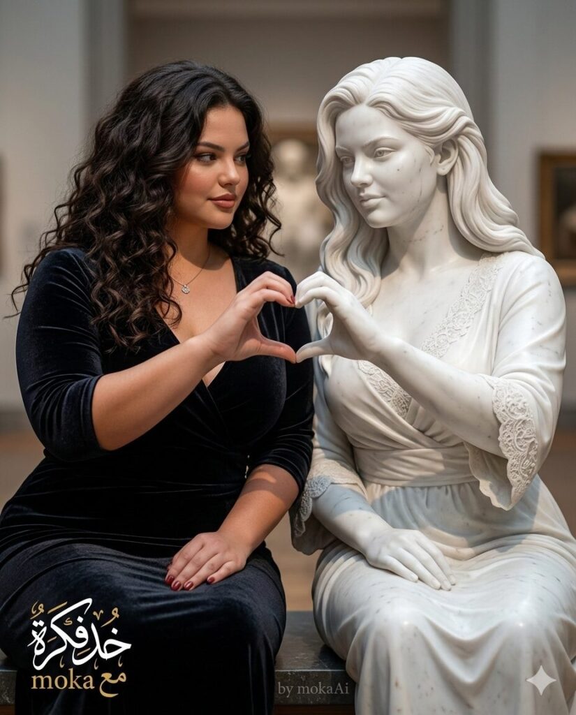 صورة واقعية تجمع بينك وبين تمثال رخامي مطابق لك باستخدام الذكاء الاصطناعي 4 1000705303