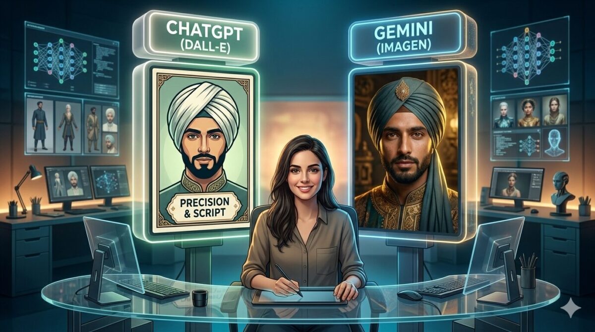 أفضل ذكاء اصطناعي لتصميم الصور: مقارنة بين chatgpt و Gemini”
