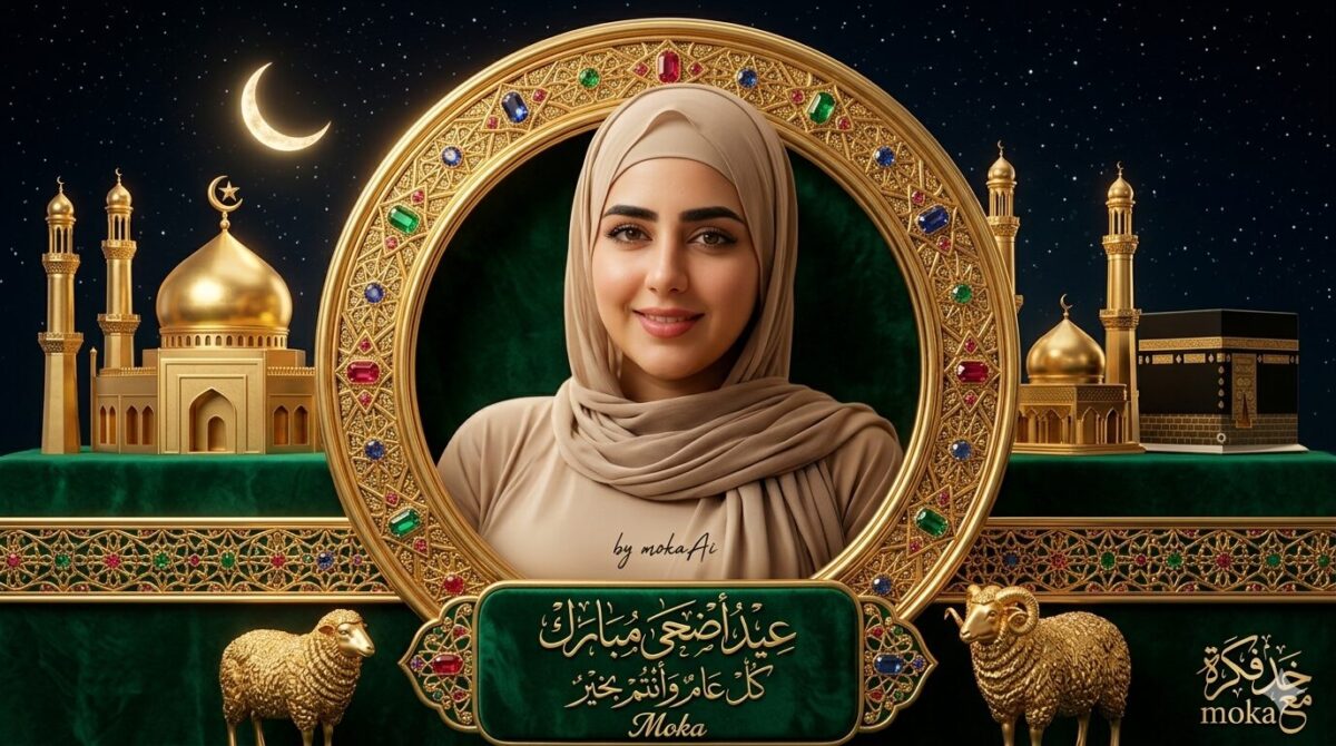 طريقه تصميم صور بطاقات تهنئة عيد الأضحى بالذكاء الاصطناعي مجاناً 2026: اكتب اسمك على كروت معايدة فاخرة 8K