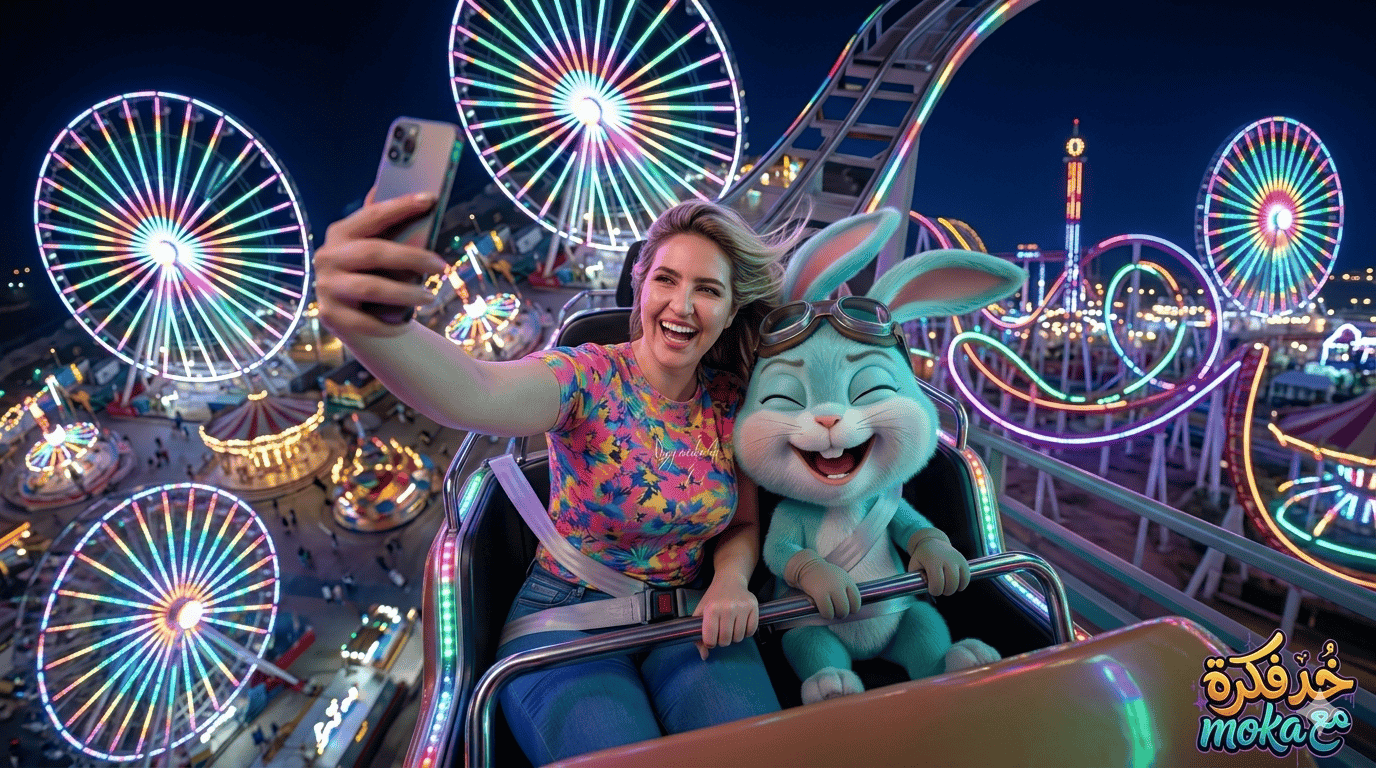 Create Viral AI Selfie Ride Photo – برومبت صورة سيلفي احترافية في الملاهي بالذكاء الاصطناعي