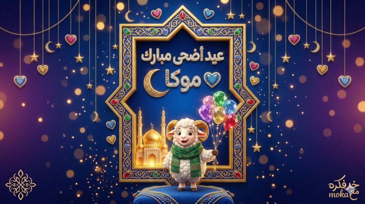 تصميم صور عيد الأضحى بالذكاء الاصطناعي باسمك 2026